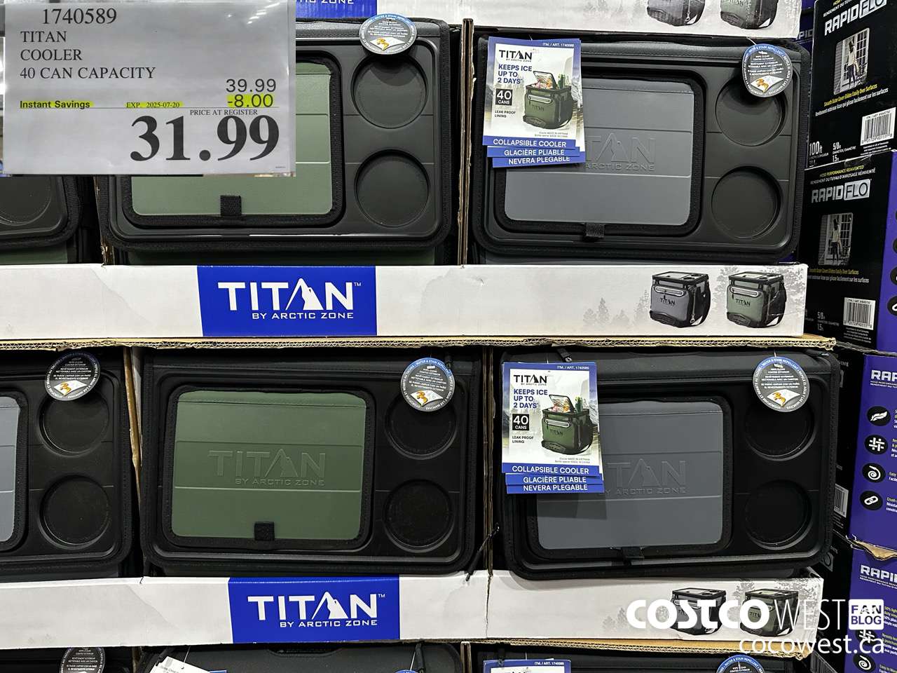 1740589 TITAN COOLER 40 CAN CAPACITY ($8.00 INSTANT SAVINGS EXPIRES ON 2025-07-20) $31.99