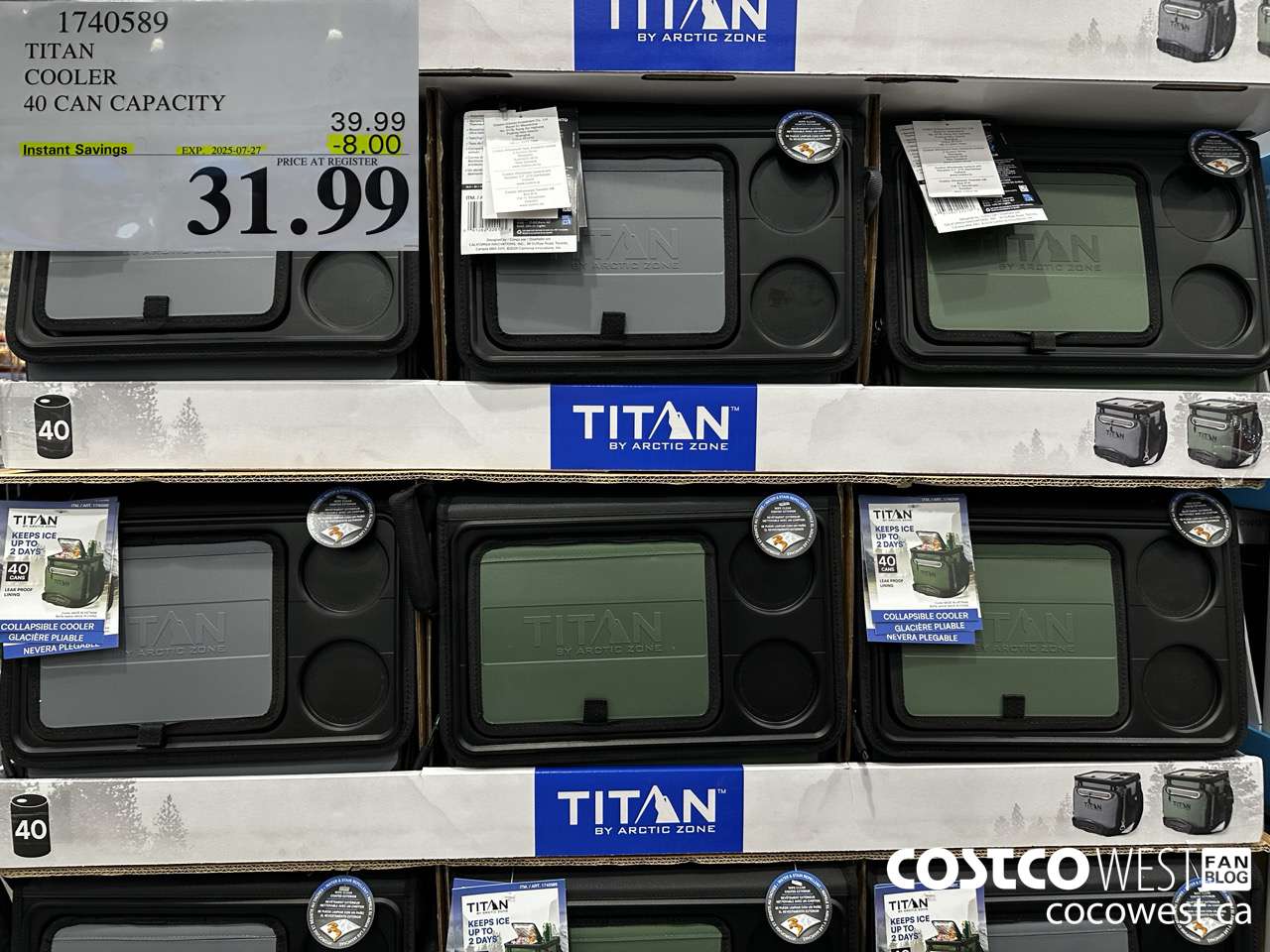 1740589 TITAN COOLER 40 CAN CAPACITY ($8.00 INSTANT SAVINGS EXPIRES ON 2025-07-27) $31.99