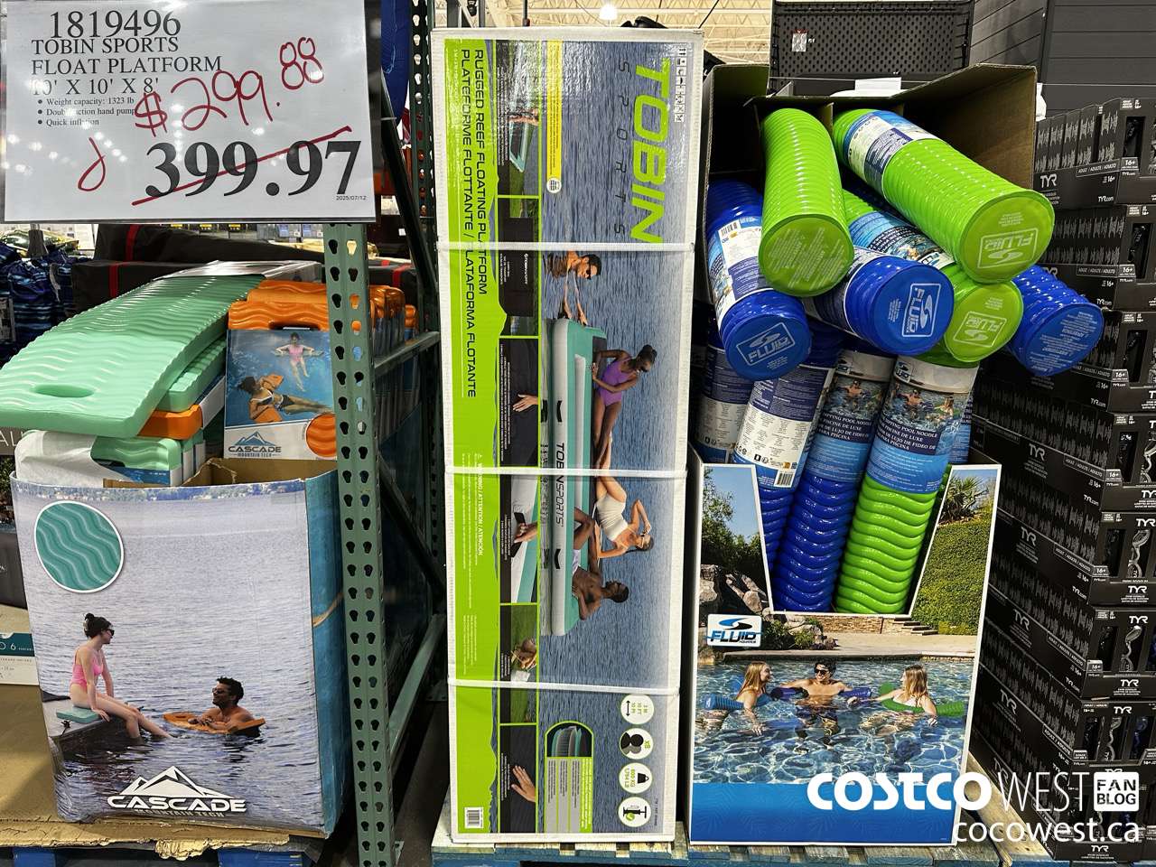 1819496 TOBIN SPORTS FLOAT PLATFORM 10' X 10' X 8' $299.88