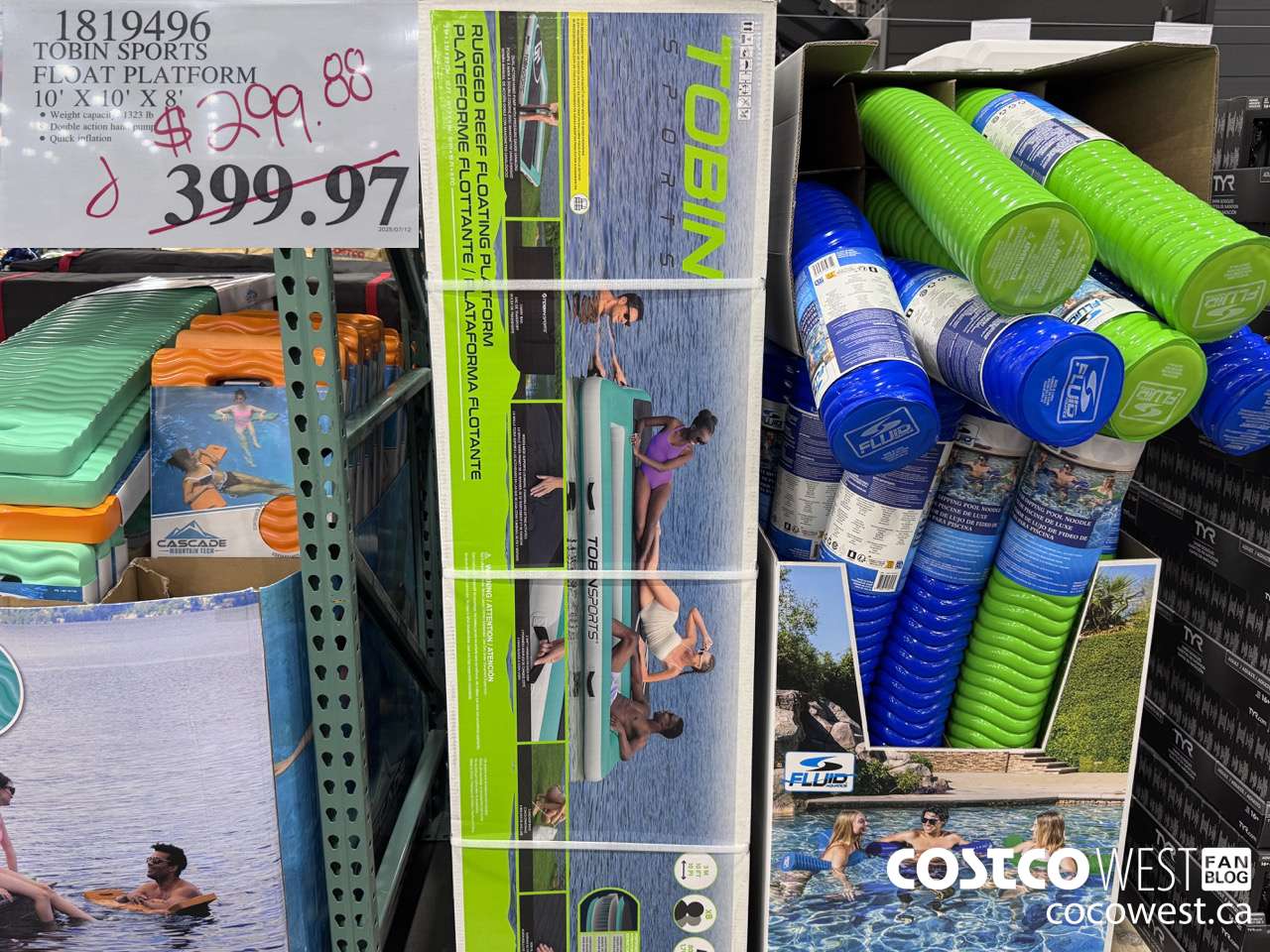 1819496 TOBIN SPORTS FLOAT PLATFORM 10' X 10' X 8' $299.88