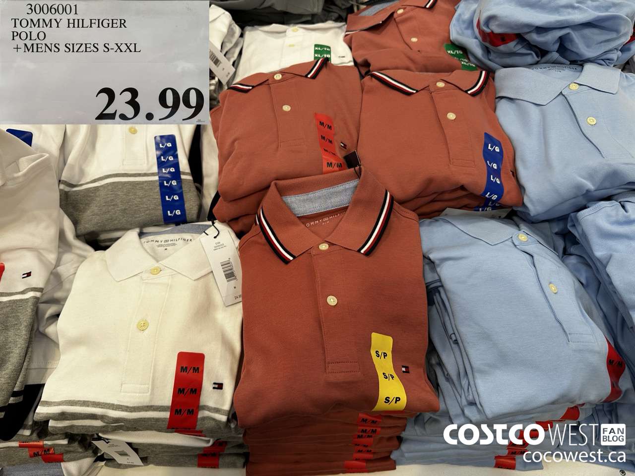 3006001 TOMMY HILFIGER POLO MENS SIZES S-XXL $23.99