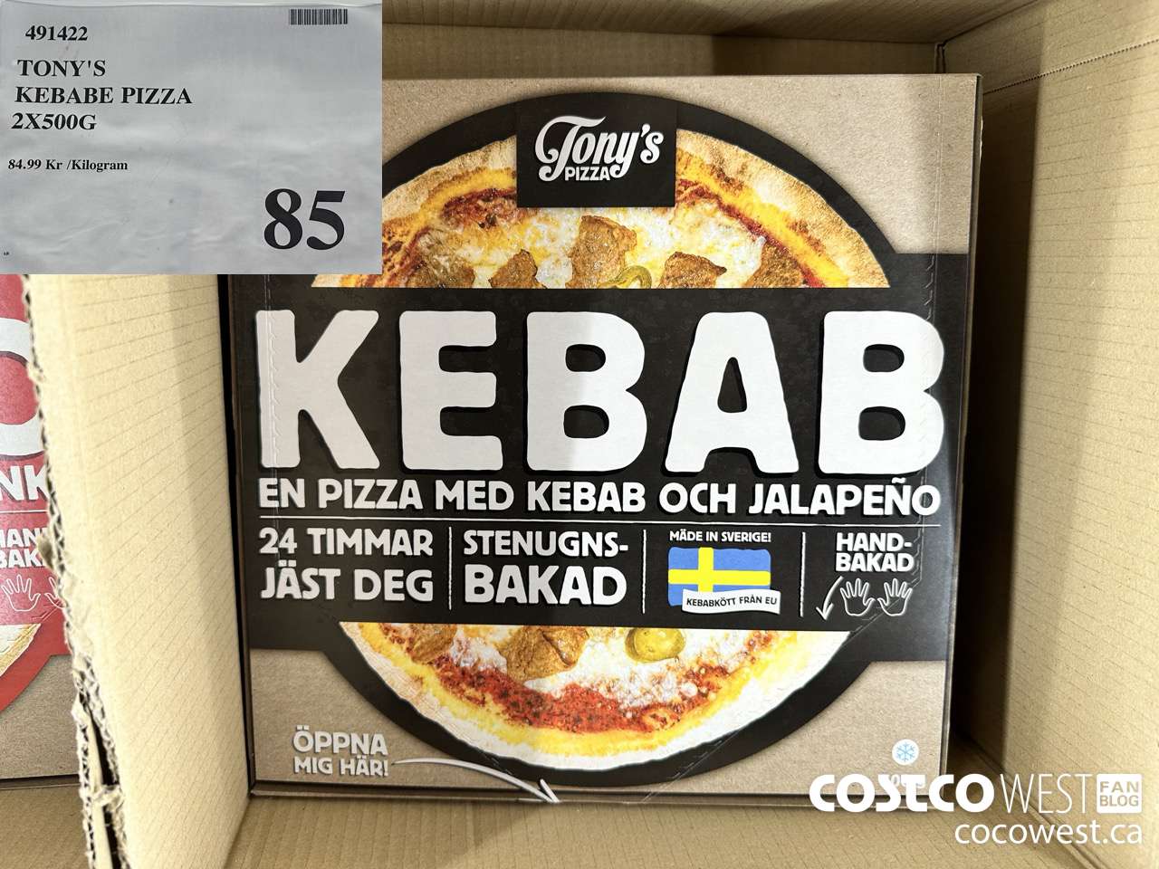 491422 TONY'S KEBABE PIZZA 2 X 500G $85.00