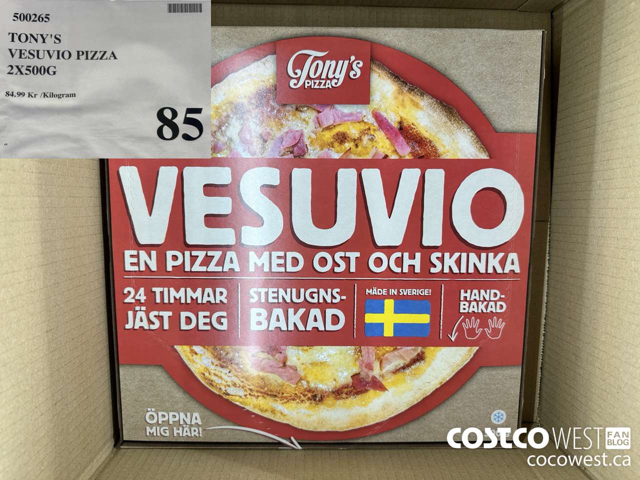 500265 TONY'S VESUVIO PIZZA 2 X 500G $85.00