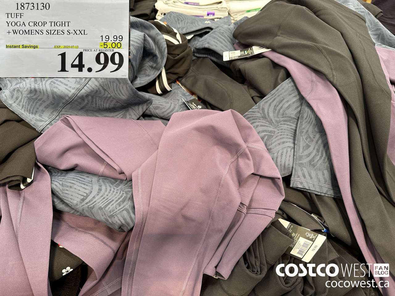 1873130 TUFF YOGA CROP TIGHT WOMENS SIZES S-XXL ($5.00 INSTANT SAVINGS EXPIRES ON 2025-07-13) $14.99