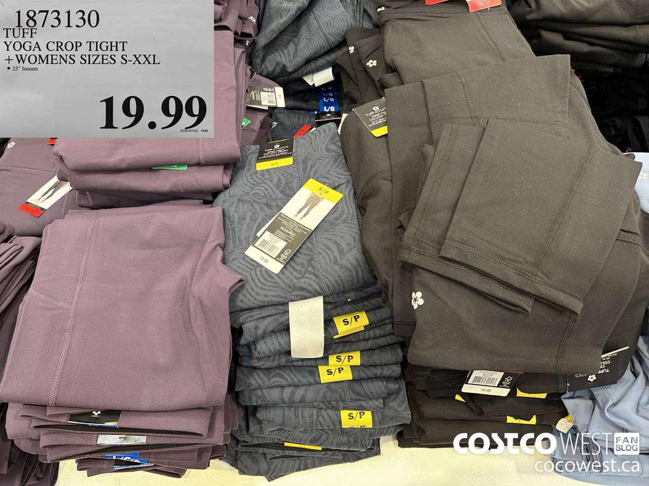 1873130 TUFF YOGA CROP TIGHT WOMENS SIZES S-XXL $19.99