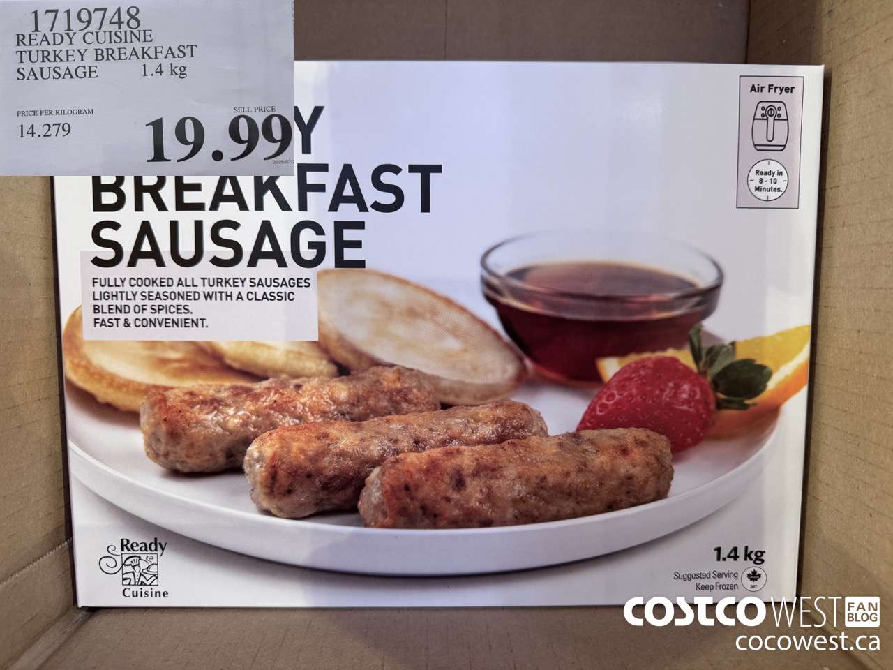 1719748 TURKEY BREAKFAST SAUSAGE 1.4 kg $19.99