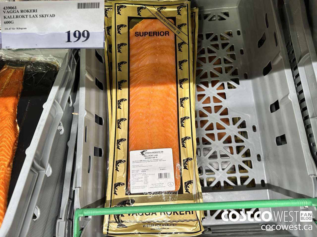 439061 VAGGA ROKERI KALLROKT LAX SKIVAD 600G $199.00