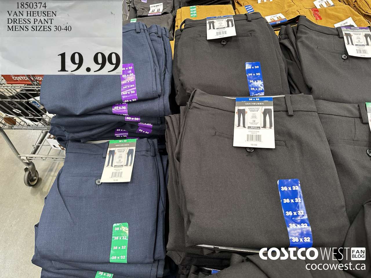 1850374 VAN HEUSEN DRESS PANT MENS SIZES 30-40 $19.99