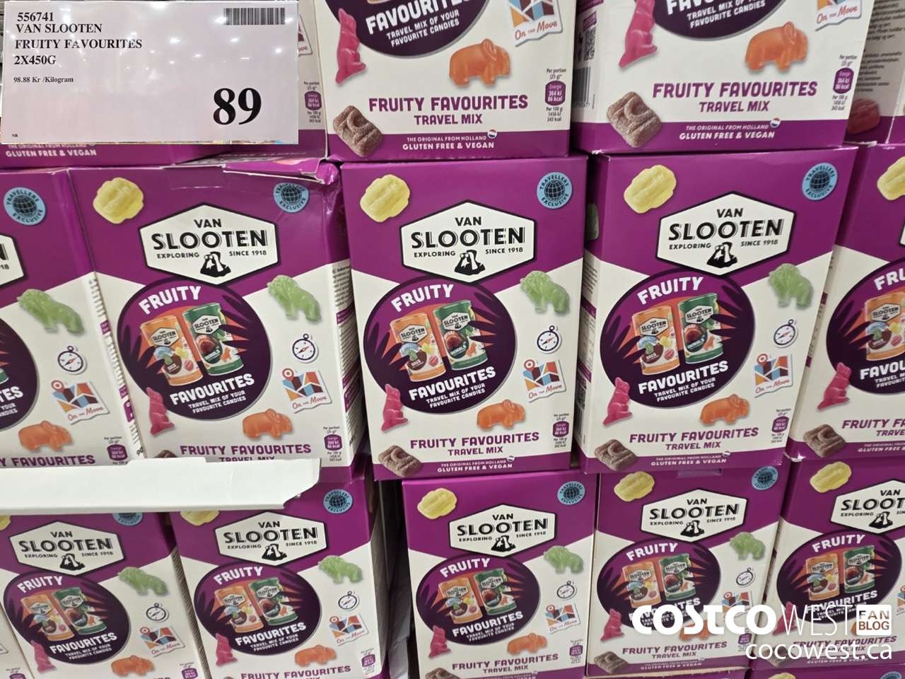 556741 VAN SLOOTEN FRUITY FAVOURITES 2 X 450G $89.00