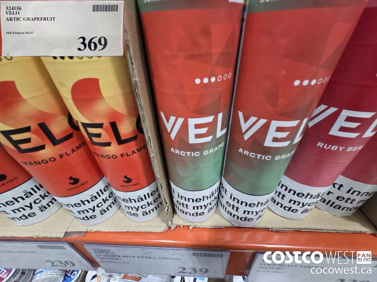 524156 VELO ARTIC GRAPEFRUIT $369.00