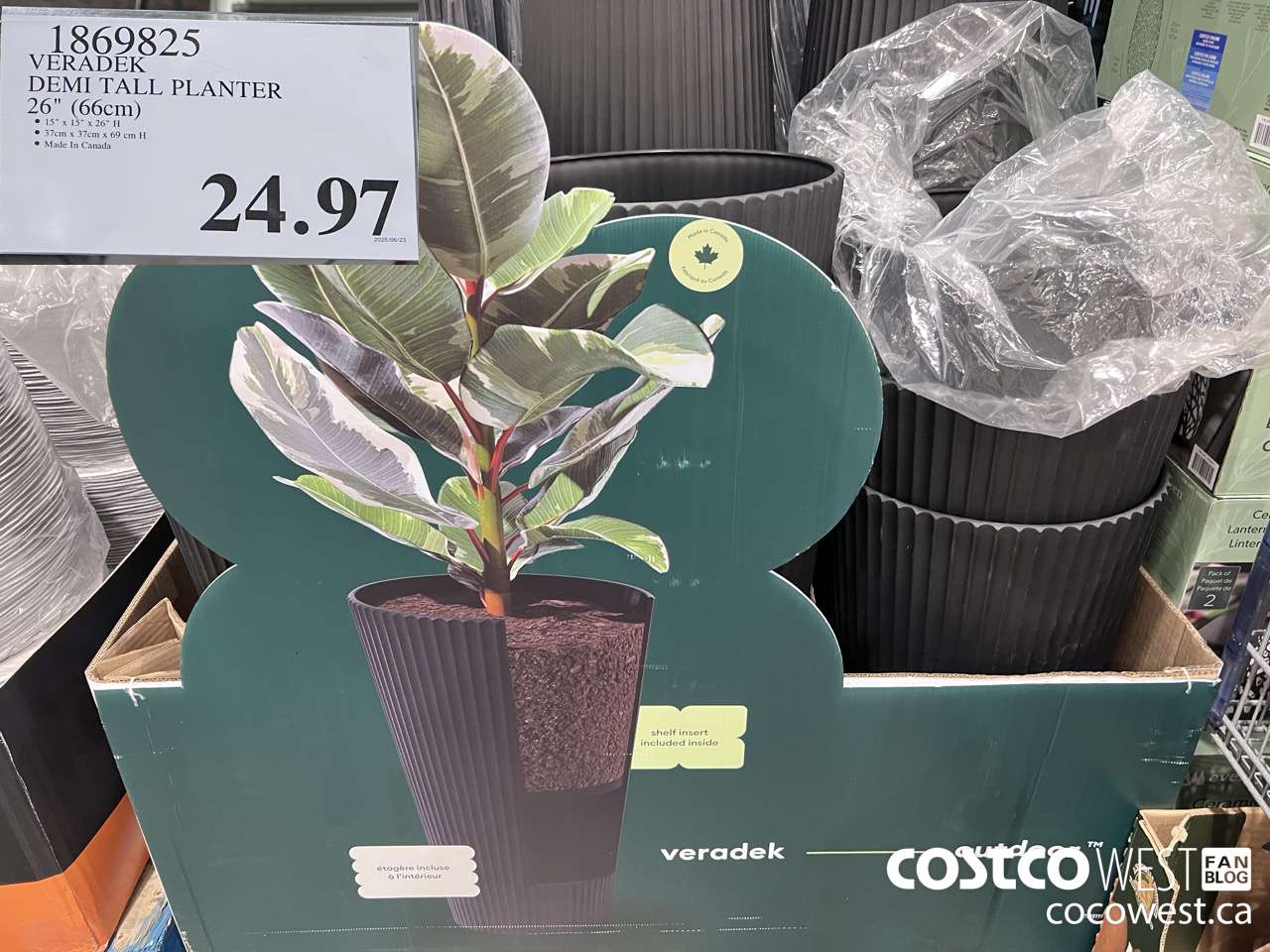 1869825 VERADEK DEMI TALL PLANTER 26