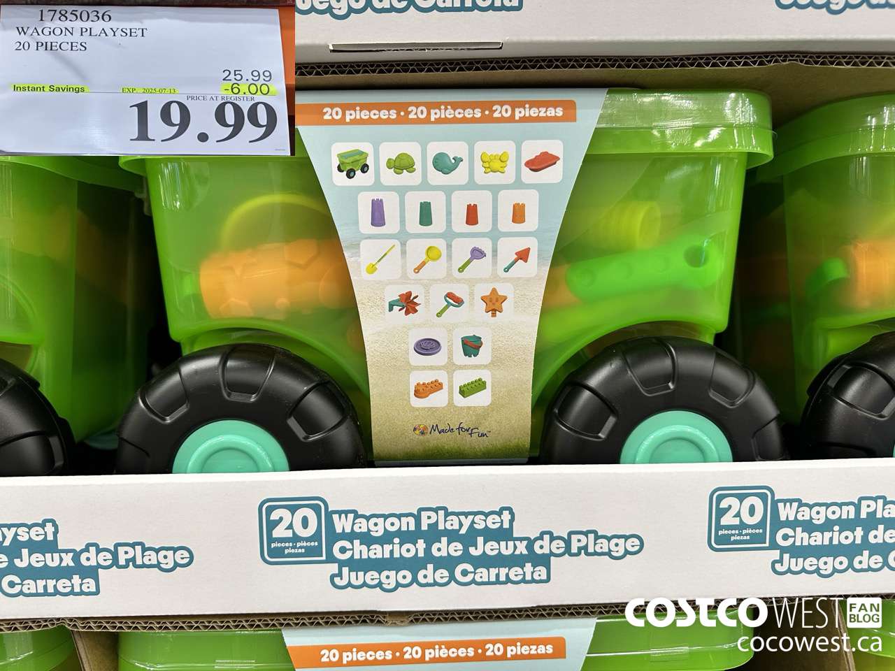 1785036 WAGON PLAYSET 20 PIECES ($6.00 INSTANT SAVINGS EXPIRES ON 2025-07-13) $19.99