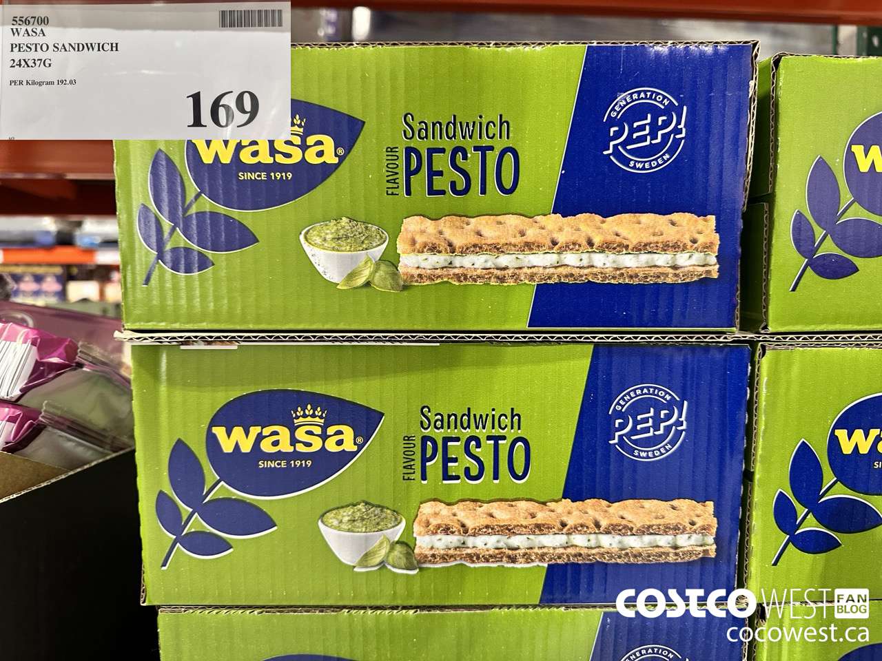 556700 WASA PESTO SANDWICH 24 X 37G $169.00