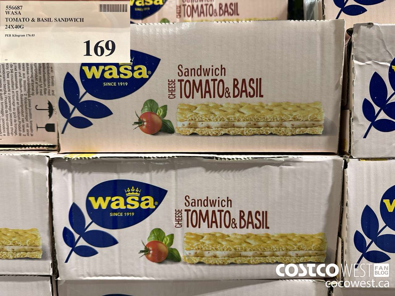 556687 WASA TOMATO & BAIL SANDWICH 24 X 40G $169.00