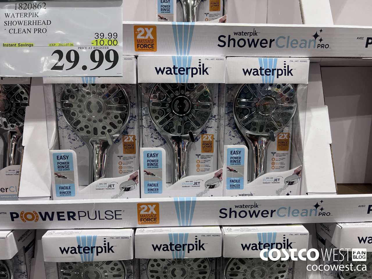 1820862 WATERPIK SHOWERHEAD CLEAN PRO ($10.00 INSTANT SAVINGS EXPIRES ON 2025-07-06) $29.99