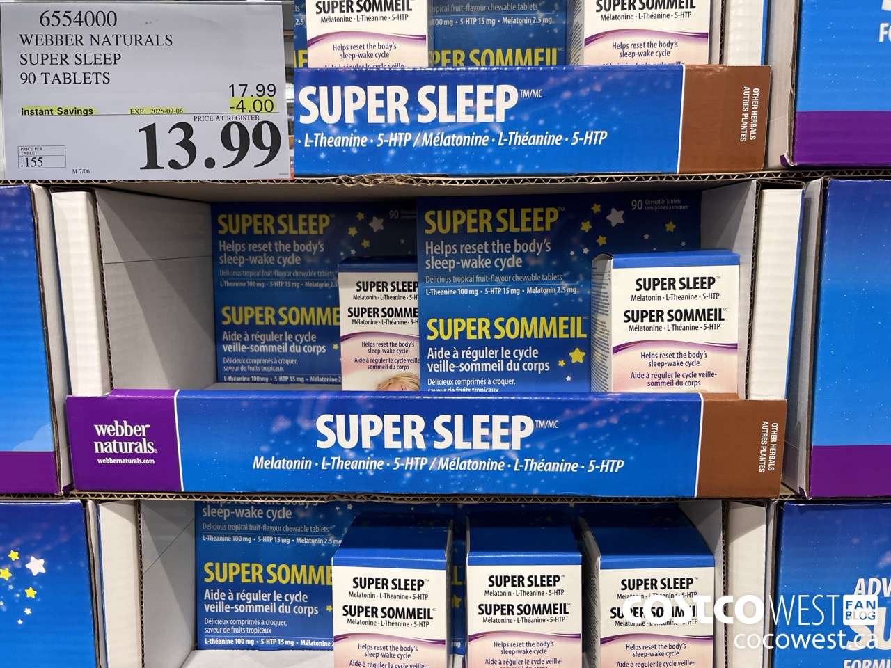 6554000 WEBBER NATURALS SUPER SLEEP 90 TABLETS ($4.00 INSTANT SAVINGS EXPIRES ON 2025-07-06) $13.99