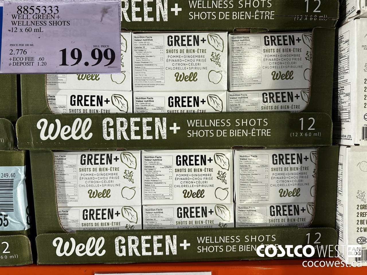 8855333 WELL GREEN + WELLNESS SHOTS 12 X 60ML $19.99