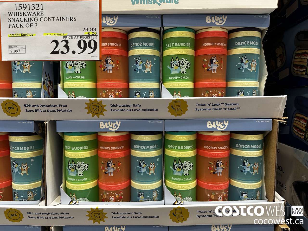 1591321 WHISKWARE SNACKING CONTAINERS PACK OF 3 ($6.00 INSTANT SAVINGS EXPIRES ON 2025-08-17) $23.99