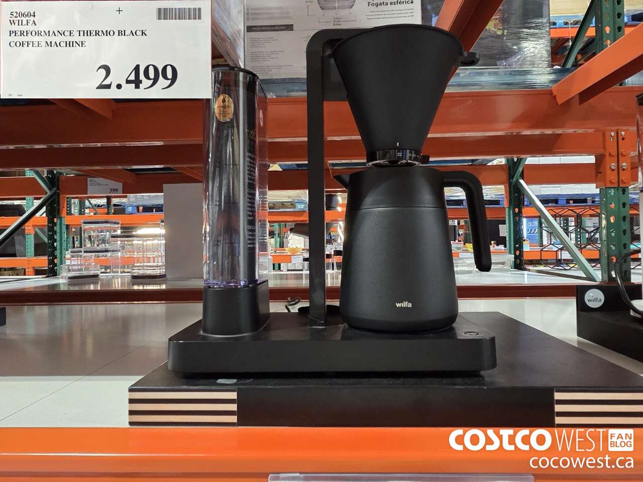 520604 WILFA PERFORMANCE THERMO BLACK COFFEE MACHINE $2499.00