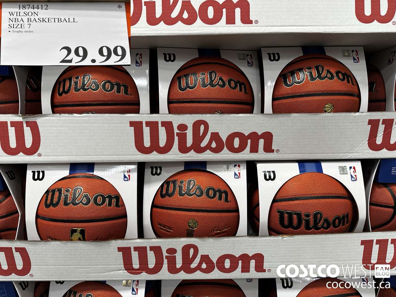 1874412 WILSON NBA BASKETBALL SIZE 7 $29.99