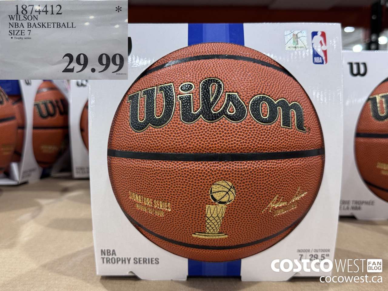 1874412 WILSON NBA BASKETBALL SIZE 7 $29.99