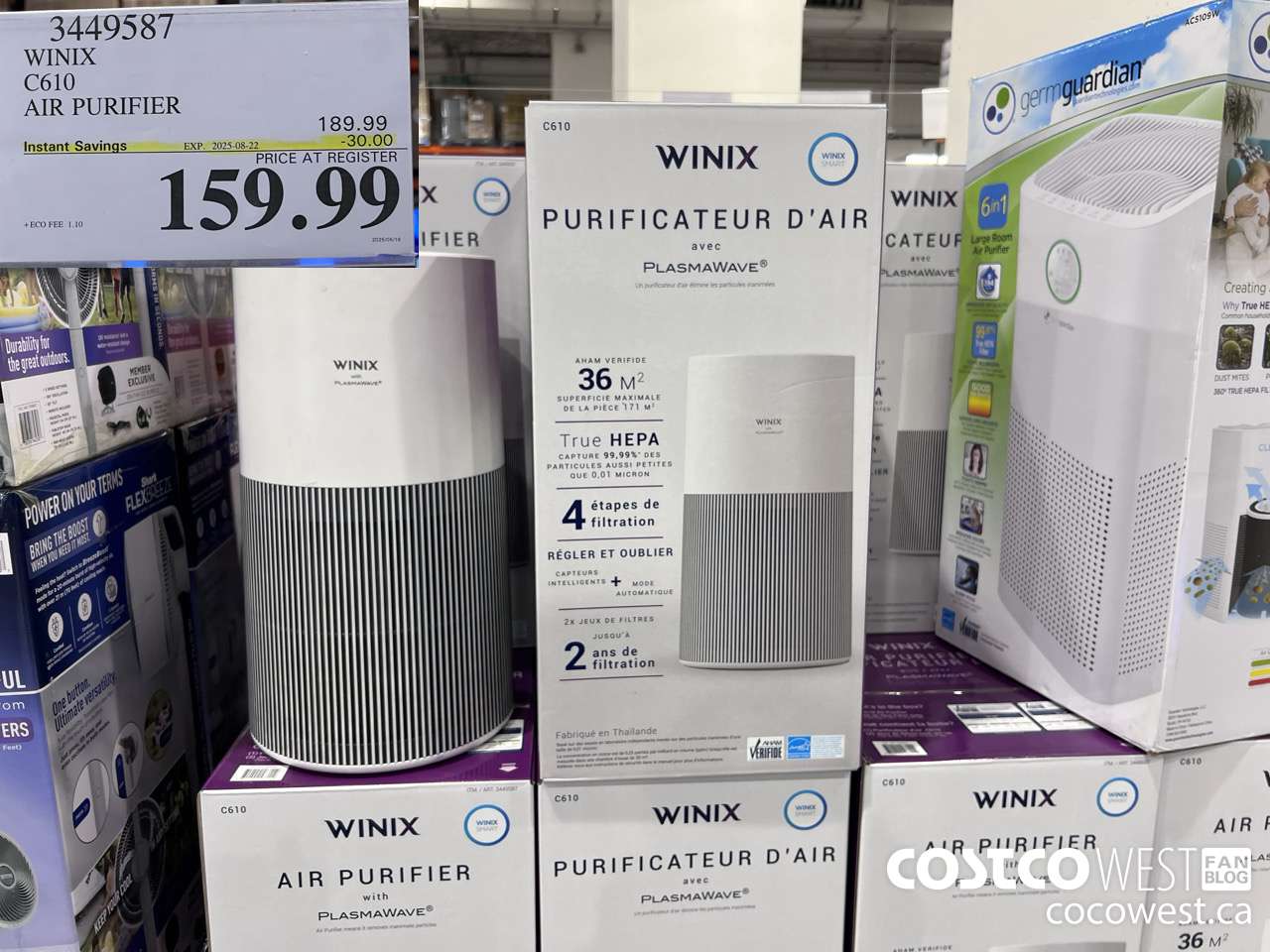 3449587 WINIX C610 AIR PURIFIER ($30.00 INSTANT SAVINGS EXPIRES ON 2025-08-22) $159.99