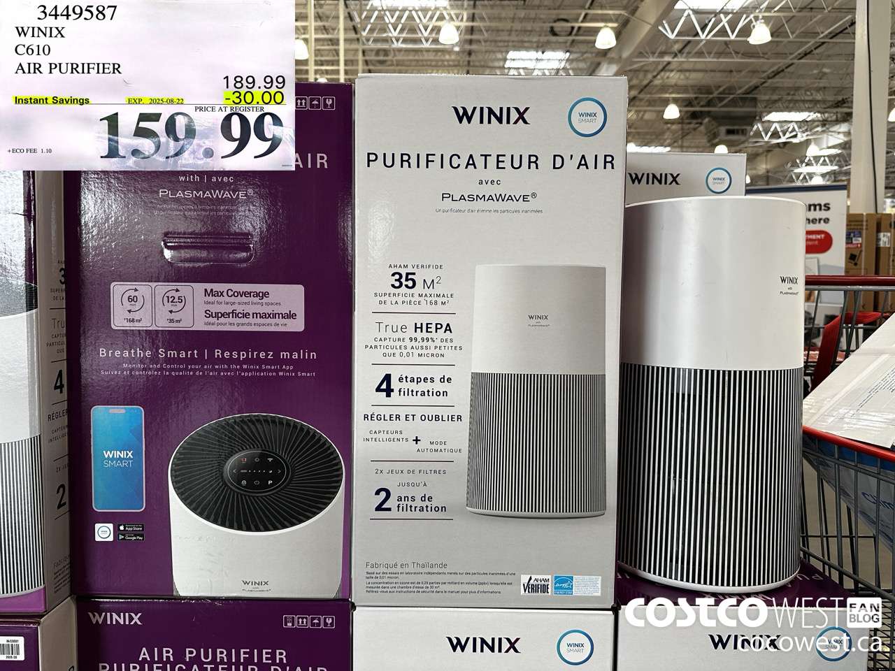 3449587 WINIX C610 AIR PURIFIER ($30.00 INSTANT SAVINGS EXPIRES ON 2025-08-22) $159.99