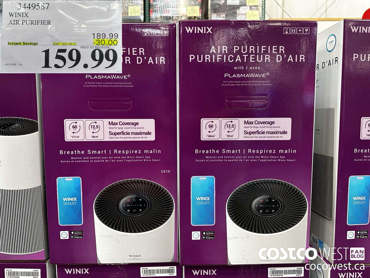 3449587 WINIX C610 AIR PURIFIER ($30.00 INSTANT SAVINGS EXPIRES ON 2025-08-22) $159.99