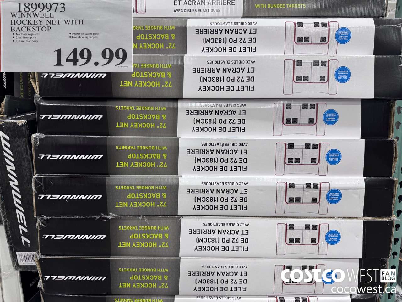 1899973 WINNWELL HOCKEY NET WITH BACKSTOP $149.99