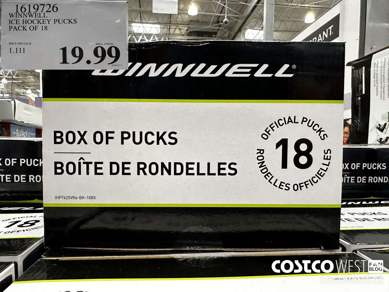 1619726 WINNWELL ICE HOCKEY PUCKS PACK OF 18 $19.99