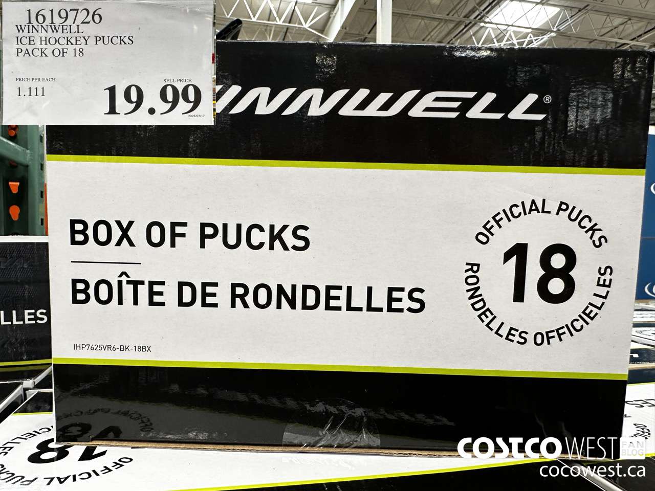 1619726 WINNWELL ICE HOCKEY PUCKS PACK OF 18 $19.99