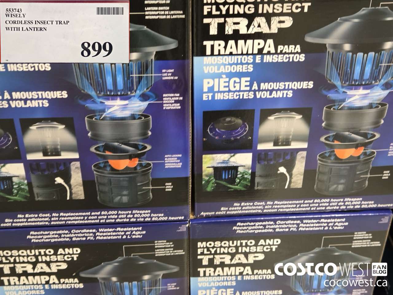 553743 WISELY CORDLESS INSECT TRAP WITH LANTERN $899.00
