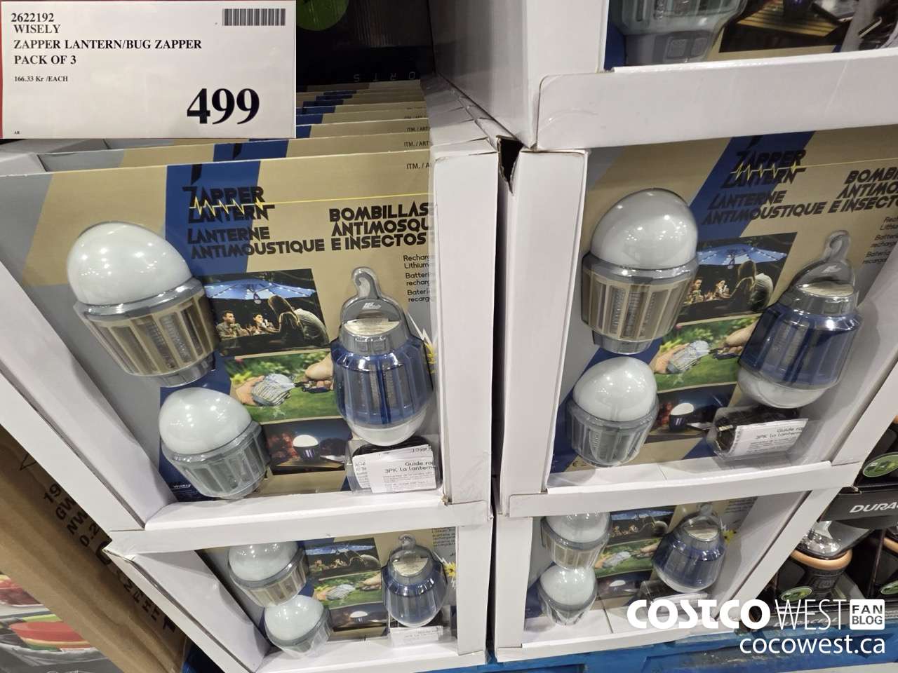 2622192 WISELY ZAPPER LANTERN/BUG ZAPPER PACK OF 3 $499.00