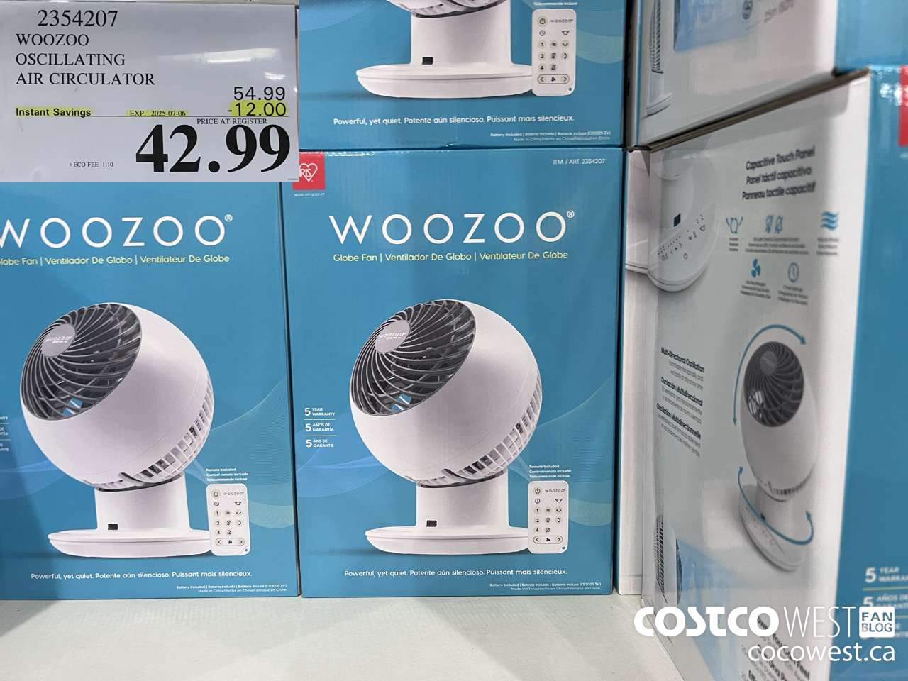 2354207 WOOZOO OSCILLATING AIR CIRCULATOR ($12.00 INSTANT SAVINGS EXPIRES ON 2025-07-06) $42.99