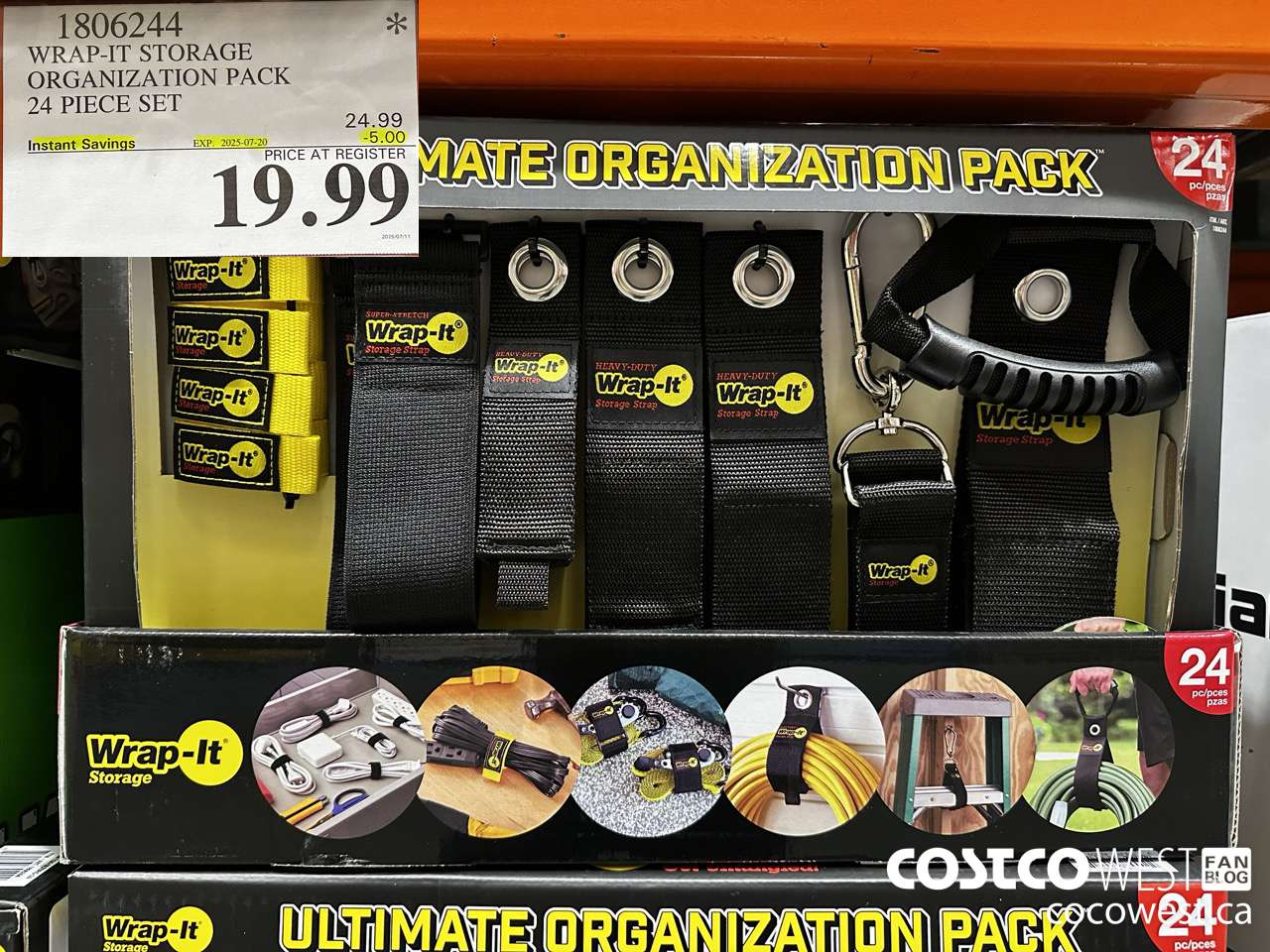 1806244 WRAP-IT STORAGE ORGANIZATION PACK 24 PIECE SET ($5.00 INSTANT SAVINGS EXPIRES ON 2025-07-20) $19.99