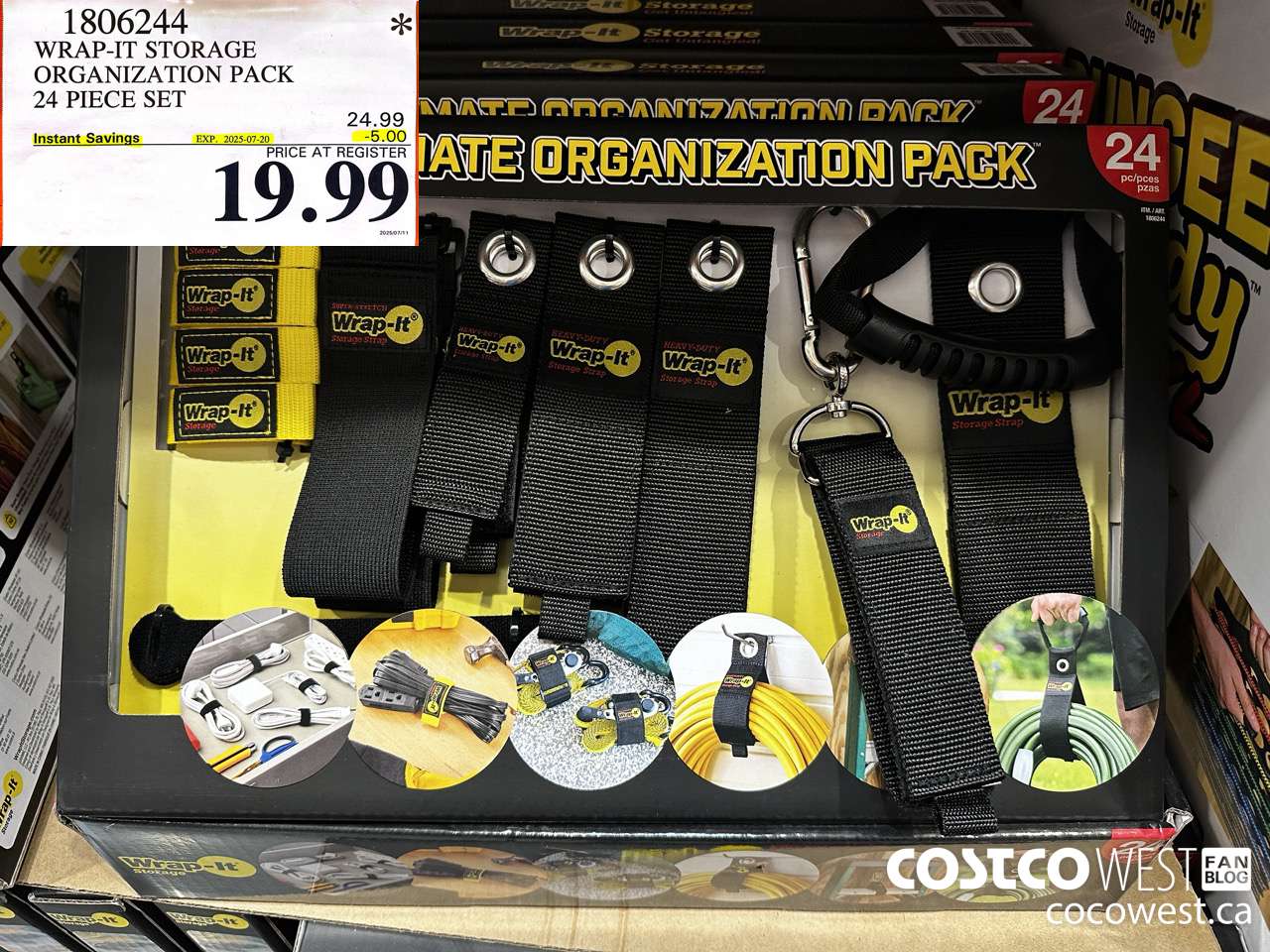 1806244 WRAP-IT STORAGE ORGANIZATION PACK 24 PIECE SET ($5.00 INSTANT SAVINGS EXPIRES ON 2025-07-20) $19.99