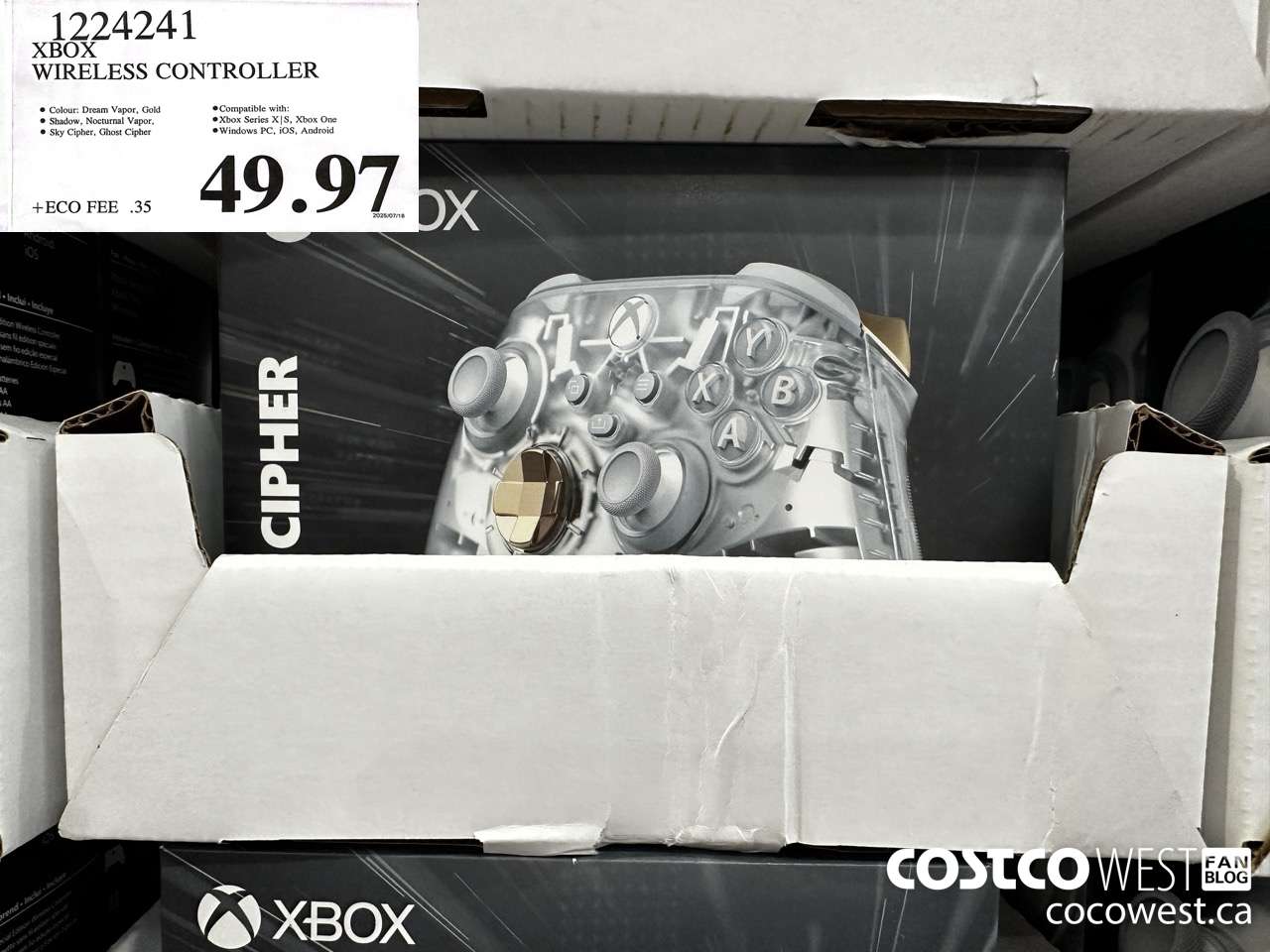 1224241 XBOX WIRELESS CONTROLLER $49.97