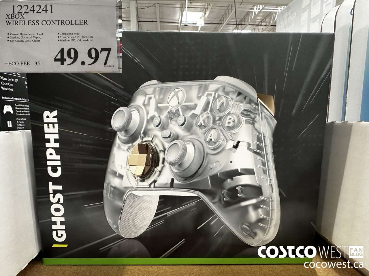 1224241 XBOX WIRELESS CONTROLLER $49.97