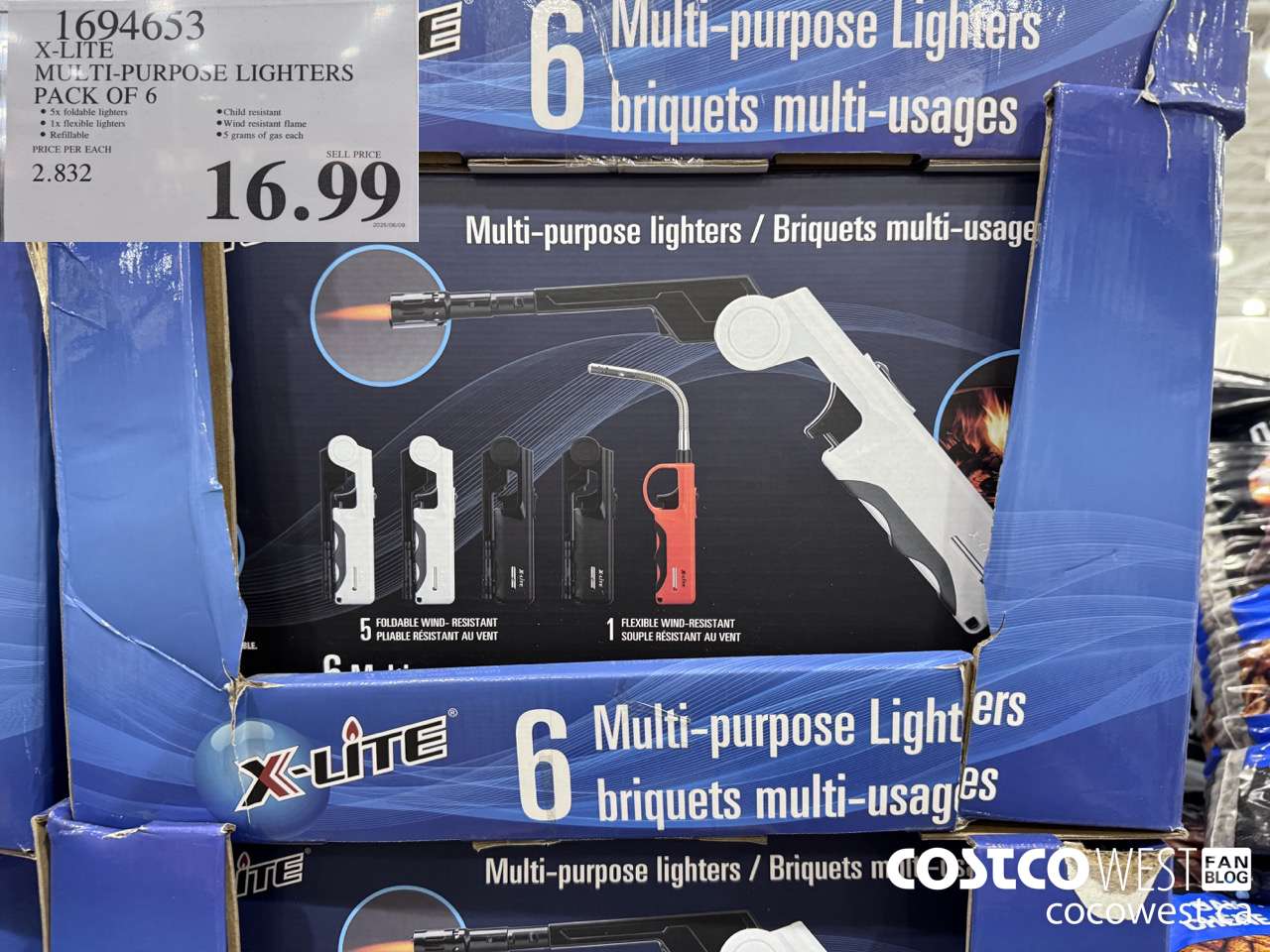 1694653 X-LITE MULTI-PURPOSE LIGHTERS PACK OF 6 $16.99