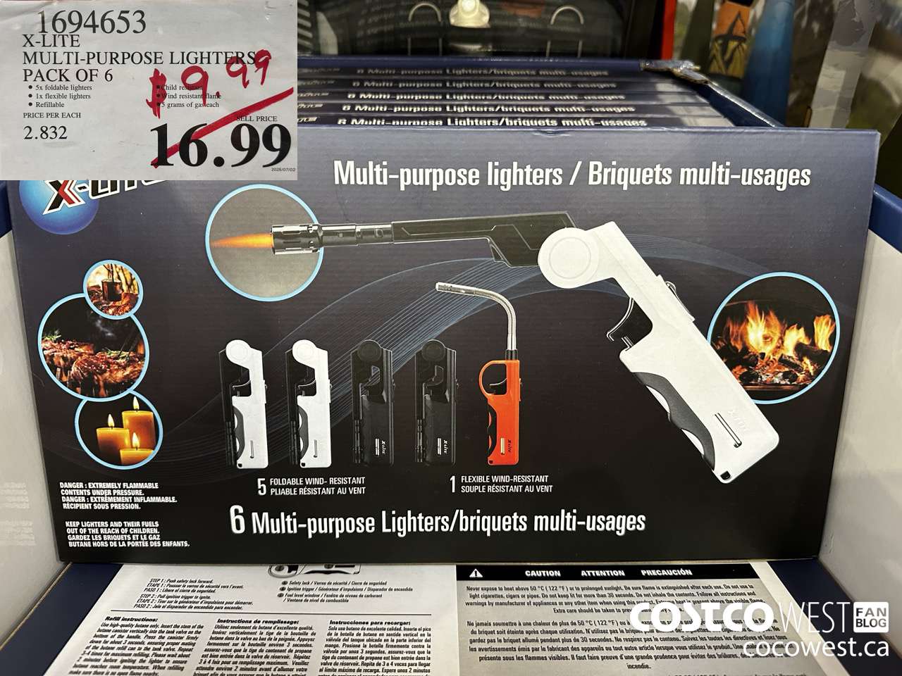 1694653 X-LITE MULTI-PURPOSE LIGHTERS PACK OF 6 $9.99