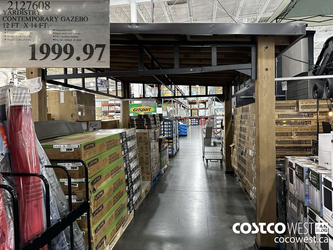 2127608 YARDISTRY CONTEMPORARY GAZEBO 12 FT. X 14 FT.  $1999.97