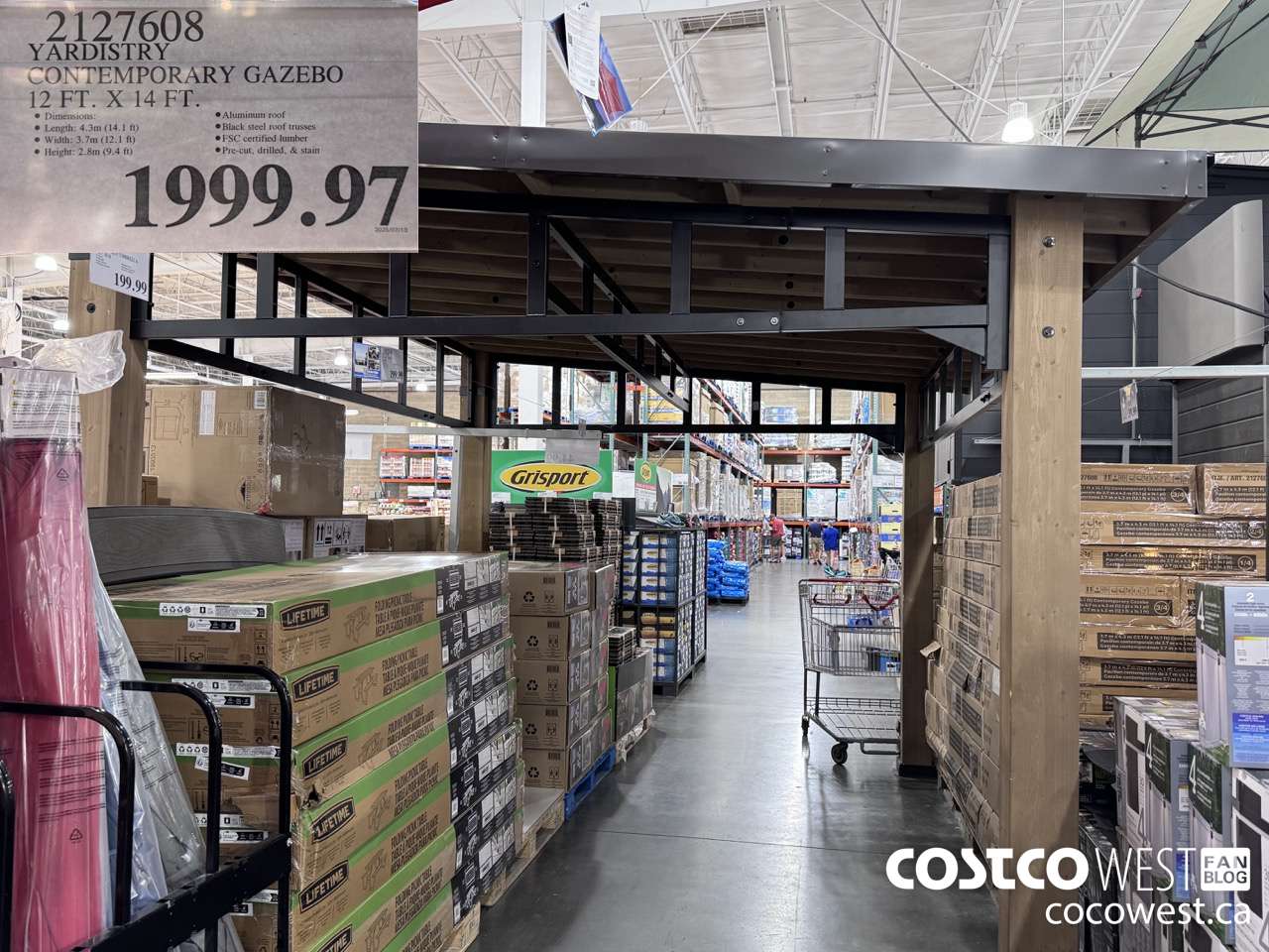 2127608 YARDISTRY CONTEMPORARY GAZEBO 12 FT. X 14 FT.  $1999.97