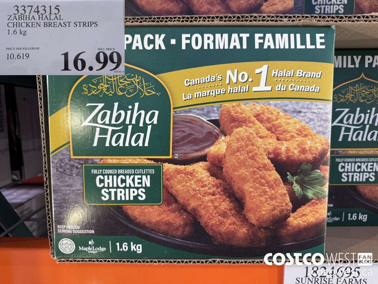 3374315 ZABIHA HALAL CHICKEN BREAST STRIPS 1.6 kg $16.99