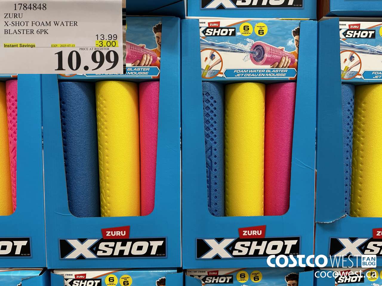 1784848 ZURU X-SHOT FOAM WATER BLASTER 6PK ($3.00 INSTANT SAVINGS EXPIRES ON 2025-07-13) $10.99