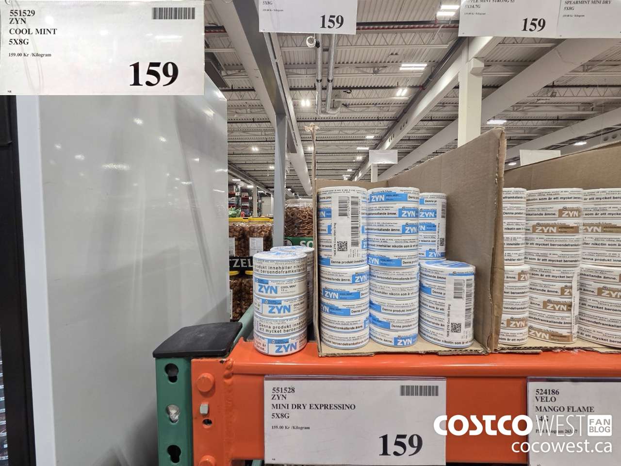 551529 ZYN COOL MINT 5 X 8G $159.00