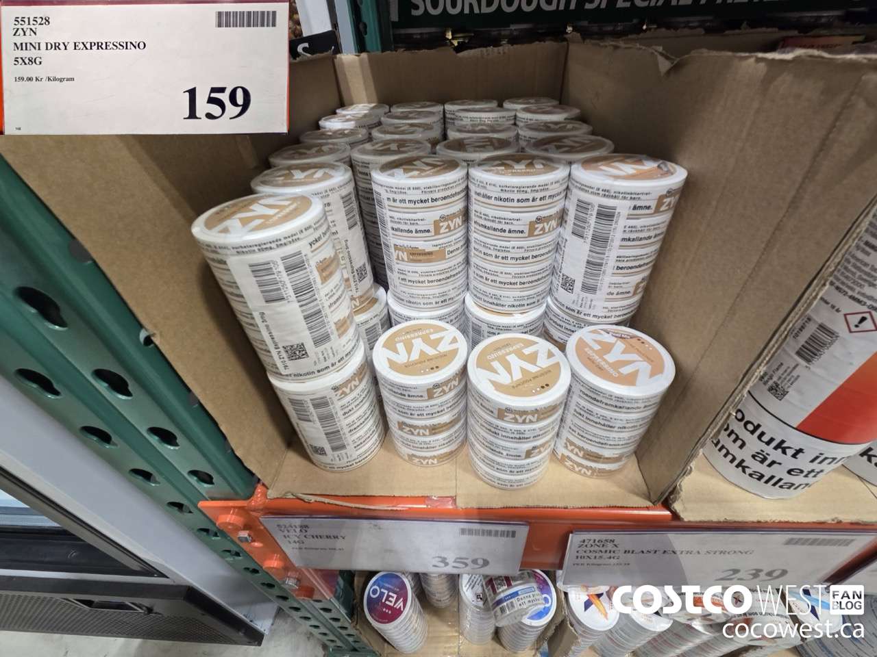 551528 ZYN MINI DRY EXPRESSINO 5 X 8G $159.00