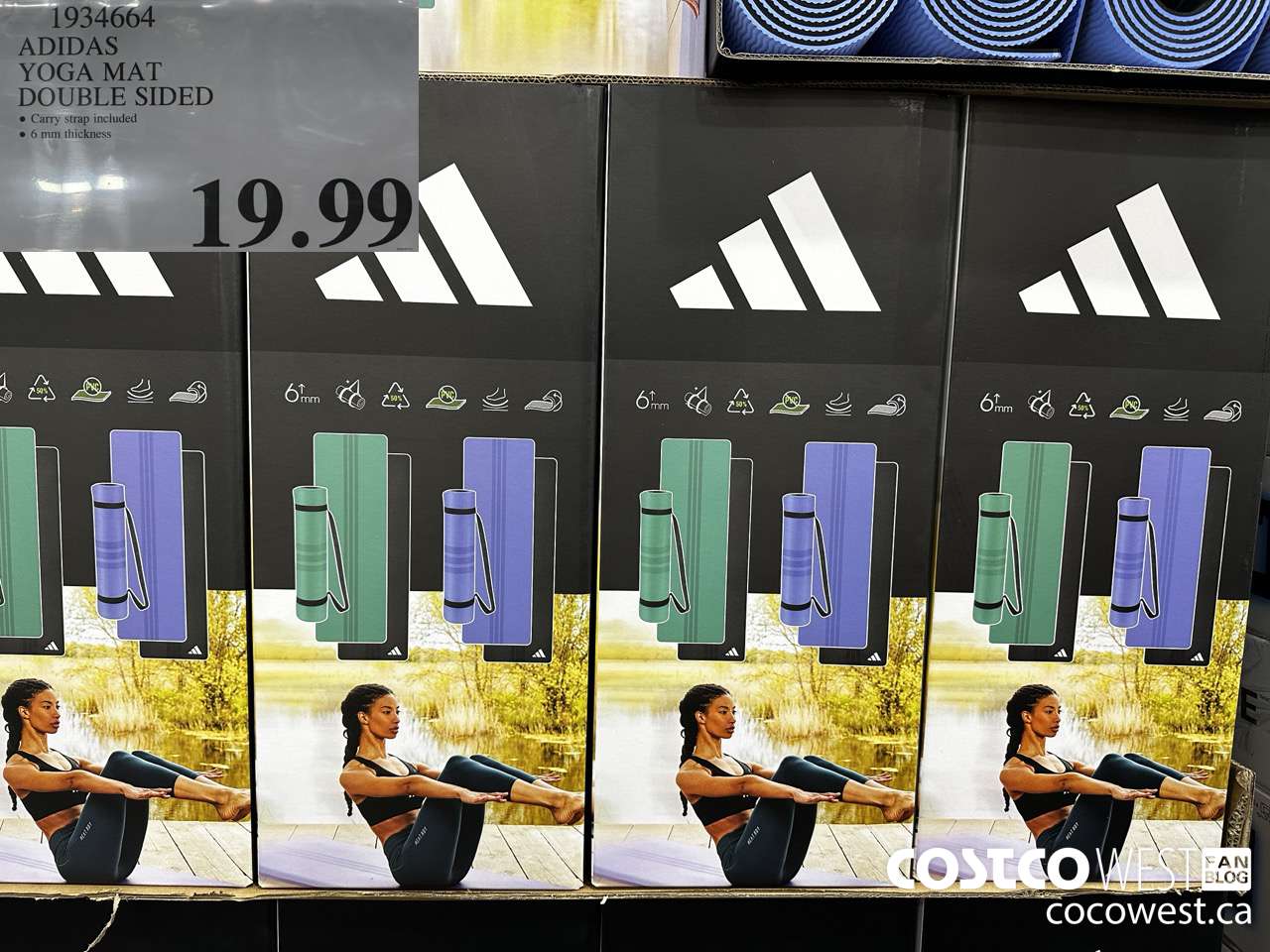 1934664 ADIDAS YOGA MAT DOUBLE SIDED $19.99