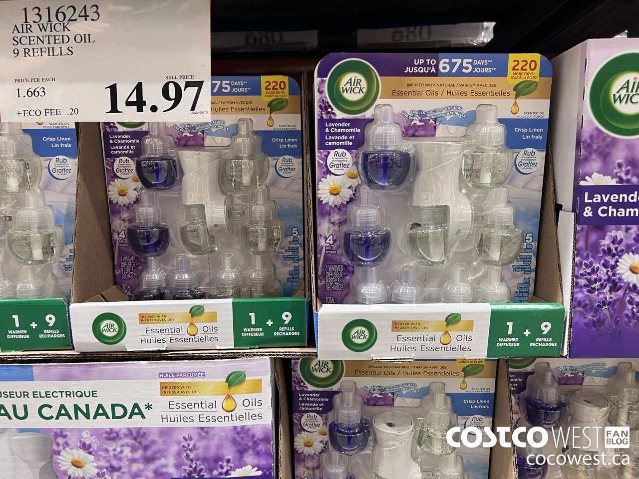 1316243 AIR WICK SCENTED OIL 9 REFILLS $14.97