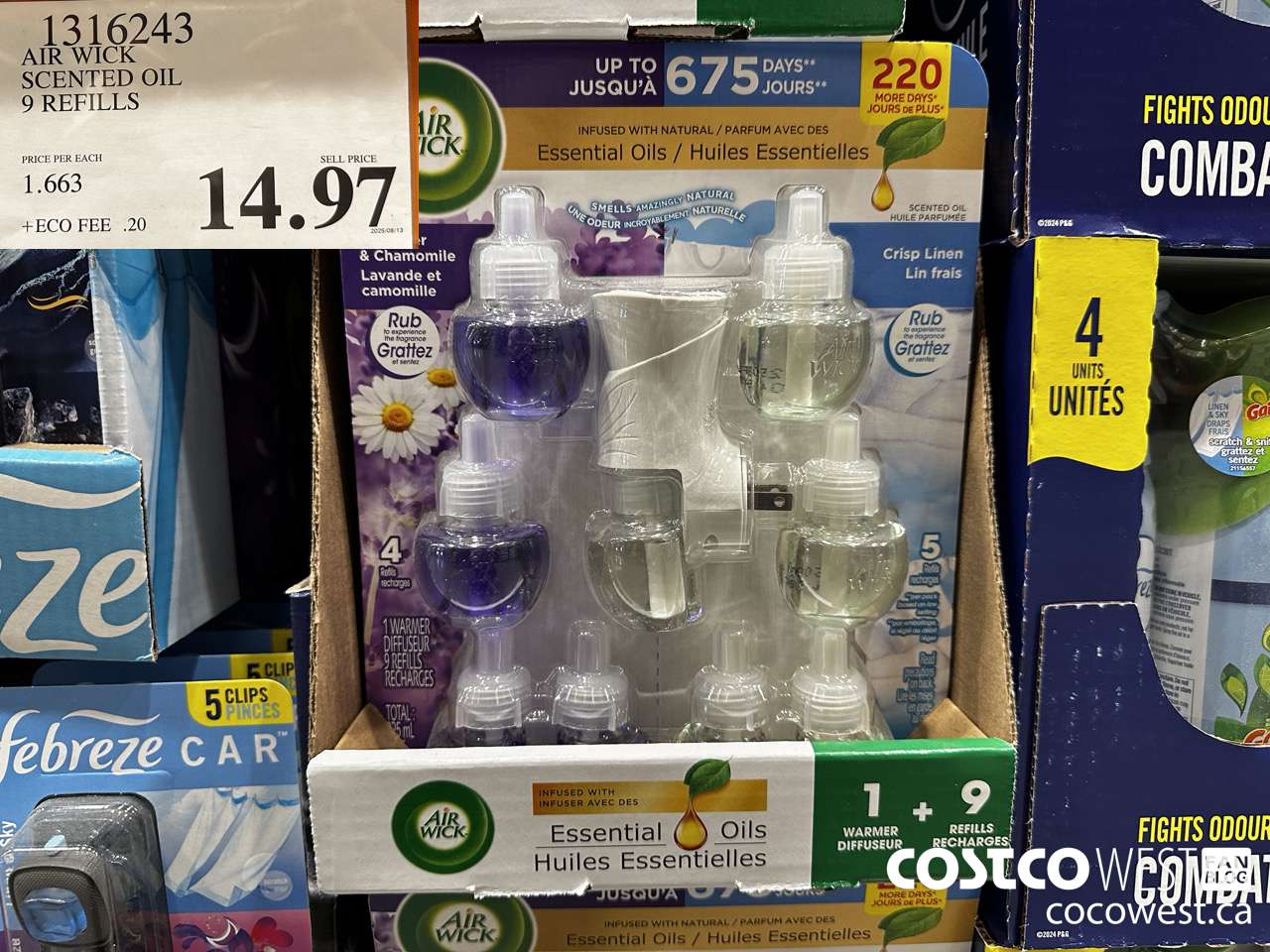 1316243 AIR WICK SCENTED OIL 9 REFILLS $14.97