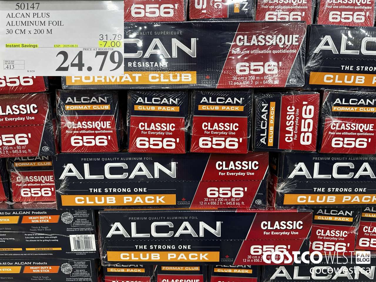 50147 ALCAN PLUS ALUMINUM FOIL 30 cm x 200 m ($7.00 INSTANT SAVINGS EXPIRES ON 2025-08-31) $24.79